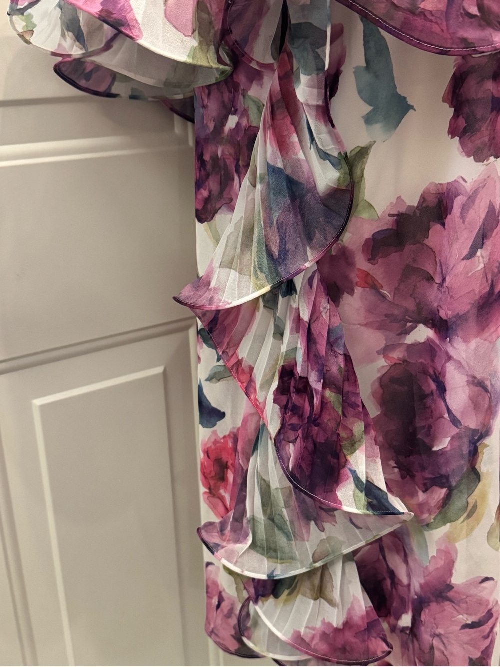 NEW Badgley Mischka Off Shoulder Floral Dress 10 Romantic Wedding Honeymoon Club - Picture 8 of 12